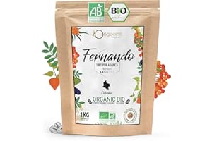 ‎ORIGEENS ORIGEENS Organic Coffee Beans 1 kg | Organic Arabica Coffee Whole Beans | Single Origin Colombia Fernando | Low Acid | Traditional Roasting