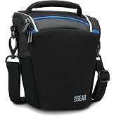 USA Gear Water Resistant Camera Case Holster Bag with Protective Rain Cover for DSLR Cameras