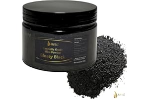 ‎AARTSZ Epoxidharz Farbe Metallic Schwarz/Black100g Jar, AArtsZ Mica Powder Pulver, Farbpigmente, Perlglanz Natürliches kosmetisches Pigment für Lipgloss, Nagellack,Epoxidharz,Make-up,Seifenfarbe, Badebomben