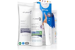 Mr. Fuss Solution Anti Callosités - Dissolvant Pour les Cornes - Lotion Élimine Immédiatement Peau Dure et Sèche 250ml N° 4 en Paquet Plus. Set de Pédicure sans Frottage avec Effet Immédiat