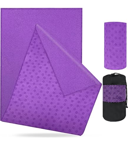 Asciugamano Yoga Antiscivolo 61x183 Cm – Microfibra, Assorbente, Per Hot Yoga, Pilates, Con Borsa Da Viaggio