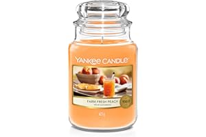 Yankee Candle Farm Fresh Peach Świeca Zapachowa, Pomarańczowy, L