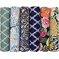 UOOOM cotton fabric, cotton cloths, patchwork fabric, DIY handmade sewing, quilting fabric, various designs, 50 x 50 cm, pack of 6 (colour 9012#)