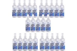 Halo Plus 25pcs Hand Sanitiser Gel 75% Alcohol 100ml - Anti-Bacterial Hand Hygiene Sanitiser Gel Rub Kills 99.9% Germs Instantly, Fragrance Free Hand Sanitizer Gel in Pump Bottle