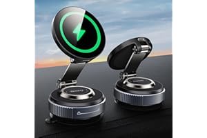 Beeasy uchwyt samochodowy 15 W, z funkcją ładowania, magnesem, bezprzewodowa ładowarka samochodowa z przyssawką próżniową do iPhone 17, 16, 15, 14, 13, 12 Pro Max