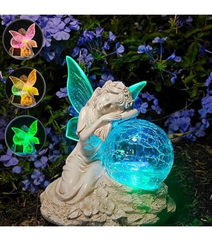 2 Figure Da Giardino Anatre Con Ombrello - Resina 12cm | Decorazione Esterna - Foto 2