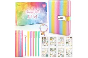 ‎XOURSPATY Tagebuch mit Schloss Mädchen, Tagebuch Mädchen Kinder, Einschulung Geburtstag Kindertag Geschenke für Mädchen 8 9 10 11 12 13 14 15 Jahre, Geheimes Tagebücher mit Code Schule Notizbuch Diary Journal