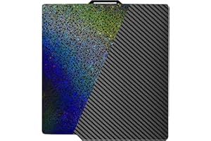 IdeaFormer Doble Cara Texturizada Rainbow Starry PEY+Carbon Fiber PET Sheet para Bambulab X1/X1C/X1E/P1P/P1S/A1, Cama PEY PET Plataforma de Acero Placa de Impresora 3D para Bambu Lab 257x257mm