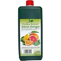 Flora Boost Zitrus Dünger flüssig 1 Liter - Zitrusdünger für Zitronenbaum Orangenbaum Kumquats - Düngen wie die Profis…