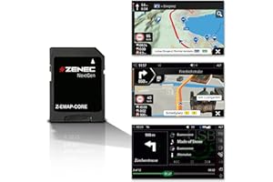ZENEC Z-EMAP-CORE – Micro SD-Karte mit Navigationssoftware, passend für alle ZENEC E>GO CORE Autoradios/Multimediasysteme, 3-D PKW Navi mit Karten für Europa (47 Länder)