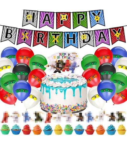 Ninja Folienballon Latexballons Junge Party Deko Geburtstag
