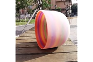 KVKA 432 Hz Crystal Singing Bowl Rianbow Colour F Note Heart Chakra 10 Inches with Carry Bag