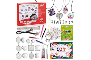 EFO SHM Bijoux Enfants Fille Kit Fabrication Collier Bracelets Loisirs Créatifs Jouet Cadeau Fille Art Creatif 5 6 7 8 9 10 ans