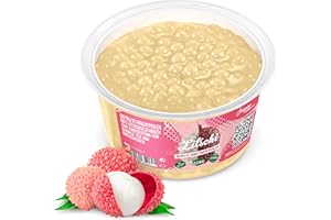 ‎THE INSPIRE FOOD COMPANY INSPIRE FOOD Bubble Tea Perlen Litschi für Bubble Tea | Popping boba Perlen, Tapioka Fruchtperlen und Boba Perlen - 100% vegan und glutenfrei, ohne künstliche Farbstoff, 450g