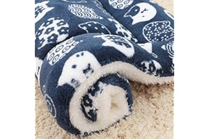 IIK Cozy Calming Cat Blanket, Ultra Soft Dog/Cat Bed Mat with Cute Prints, Dog/Cat Blankets for Indoor Cats, Warm Pet Mat in A Variety of Sizes to Fit Most Pets (C,27 * 20in)