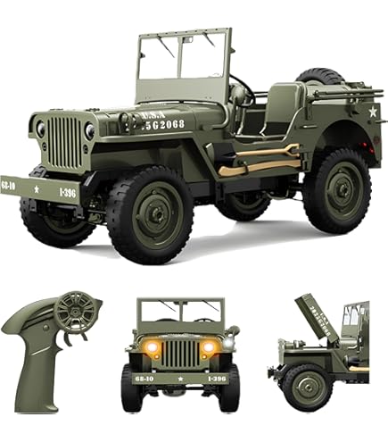 JOYJAY Remote Control Truck, RC Willys Military Jeep Car 1/10