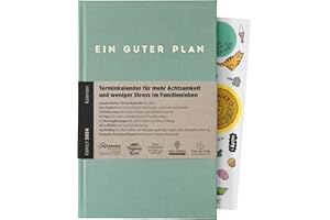 ‎EIN GUTER PLAN Ein guter Plan Family 2024 – Ganzheitlicher Terminkalender für mehr Achtsamkeit und weniger Stress im Familienleben – Nachhaltiger Planer mit 56 Achtsamkeitstipps für Eltern (Seegrün 2024)