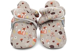 Dotty Fish Stivaletti Neonato - Scarpe Invernali Comode e Calde in Cotone - Suola in Suede Antiscivolo - Foderati in Pile - 0-18 Mesi