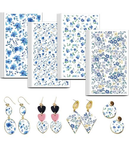 Feuille De Transfert Textile Papier Transfert Argile Polymère 24Pcs - Motifs Feuilles Tropicales Pour DIY Bijoux - OLYCRAFT Motifs Tropicaux