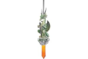 DESIGN TOSCANO Ozdoby choinkowe - Cicles the Gothic Dragon Holiday Ornament - Statua smoka - Dekoracje świąteczne
