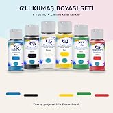 SuperArt Akrilik Kumaş Boya Seti 6'lı 6x50 mL