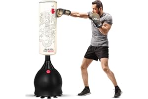 Gallant 5.5ft Free Standing Punch Bag-Heavy Duty Pedestal Stand Boxing Bag for Kickboxing Martial Arts MMA Dummy Muay Thai Home Gym Training Equipment for Men and Women