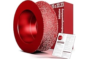 BAYERTAL® Diamant Außen Kantenfräser Ø 75 mm x 22,23 R10 - Premium Qualität zum Abrunden von harten Fliesen, Granit u.v.m - Abrundfräser für hochwertige Präzise Ergebnisse - Radiusfräser 75mm R10