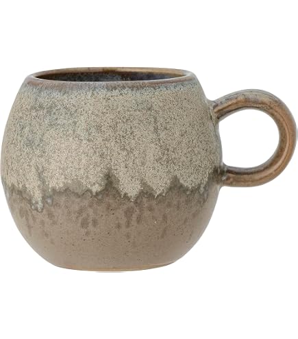 Vaso Bloomingville Modern Sculptural Grés Taupe 21x13cm - Vasos para