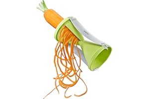 Gefu – Cortador en Espiral (, con recogedor, Acero Inoxidable/plástico, Verde, 89262
