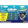 Gillette ProGlide Razor Refills for Men, 12 Razor Blade Refills