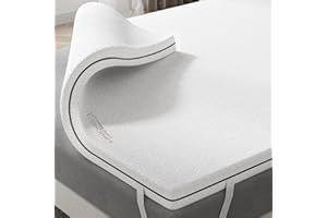 BedStory 6CM Topper 90x190, Topper Viscoelastico para Colchón con Infusión Carbón de Bambú, Cubrecolchón de Espuma con Memoria, Sobrecolchón Extraíble y Lavable