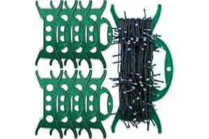 nuyikaso Lot de 8 Enrouleur de Câble Fil Stores Electrique Vide Support Organisateur Cordes Rubans Guirlandes Lumineuses Vert