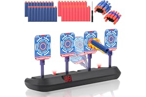 ABirdon Nerf Target 4 Target Nerf Motorized Target with Sound Birthday Gifts for Kids Boys Girls