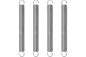 GUNGY Molle a Trazione 100mm Molla di Trazione Doppio Gancio in Acciaio Inossidabile Diametro Filo 1,0 mm Diametro Esterno 10mm Tiro 1,5kg 4 Pezzi