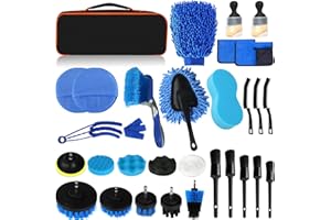 PARNER Auto Reinigungsset, 31Pcs Autopflege Set Auto Detailingbürste Auto Wäsche Set Staubentfernungsbürste für Auto Innenraum und Außen, Lüftungsschlitz, Armaturenbrett, Motor, Rädern, Haushaltsreinigun