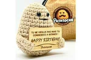 PATATOCHE Positive Patate | Amour, Encouragements, Motivation, Bonne Humeur, Humour, Cadeau Insolite, idée, Anniversaire, Gadget Rigolo, drôle (Tu ne vieillis Pas mais tu commences à germer ! Happy Birthday)