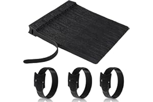 Geepen Lot de 100 Sangles de Câbles électriques Réglables, Attaches de Câble Management Réutilisables pour Bureau, Maison, Ranger et Organiser Câbles (150mmx12mm) Noir