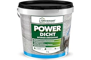 Ultrament Power Dicht 1 l | gebrauchsfertige Polymer-Bitumen-Dichtmasse, UV-beständig, rissüberbrückend