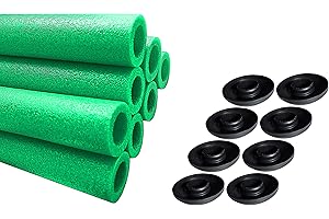 Clever Leon tubi in schiuma per trampolino, protezione universale per aste di trampolino, copertura in gommapiuma per aste del trampolino, imbottitura in schiuma 8 tubi verde
