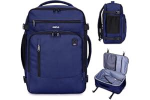 ECOHUB Ryanair Mochila Viaje Cabina Avion 40x20x25 Maletas de Viaje Cabina Bolsa de Viaje Bolso del Ordenador Portátil Maleta de Mano Under Seat Eco PET Mochila para Equipaje de Mano 20L, Marina