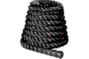 Senshi Japan Battle Rope 38mm & 50mm * 6/9/12/15m SUPER HEAVY Exercise Rope for Home Gyms, Weighted Rope Training, Professional Workouts (9m, Without Anchor)