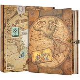My Adventure Book Scrapbook, Retro Style Embossed Cover Album, Photo Album Paste and Write/Travel Scrapbook for Couples/Anniv
