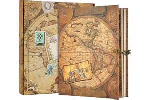 TPUDN My Adventure Book Voyage scrapbooking, Vintage Style Relief couverture album photo, notre aventure Scrapbooking couple voyage Journal, anniversaire mariage, Noël, Valentine cadeau et plus encore