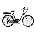 MOMO Design Venezia, Bicicletta elettrica a pedalata assistita Unisex Adulto, Nero, Unica