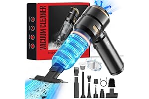 Bemkia Aspirateurs à Main,19000Pa Aspirateur Voiture Puissant sans Fil,Aspirateur de Table à 3 Vitesses avec Moteur sans Brosse,Mini Aspirateur pour Voiture Maison Bureau-Noir