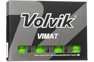 Volvik Vimat Soft Matt Golf Balls - Green - 2023, 12 Pack