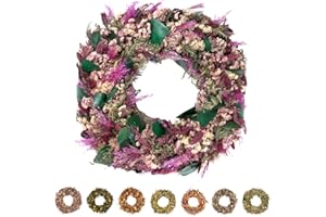PHILARO Dried Flower Wreath All Seasons Diameter 40 cm Berry – No Plastic I Dried Flowers Premium Quality from Europe – Door Wreath – Table Wreath – Wall Wreath – Dried Flower Wreath