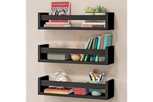NATURE SUPPLIES Set 3 Wandregale - Kinderzimmer (Black, 3 Pack)