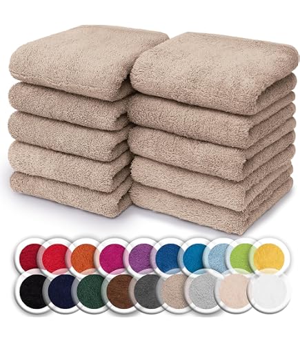 Essuie-Mains Gözze New York - Lot De 4 En Coton 30x30cm | Orange Et Super Absorbant