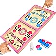 Whistle International - Large Size Fastest Finger First String Hockey Sling Puck Indoor Board Games & Toys for Kids Children Adults & Family. Christmas Gift .(Pink)